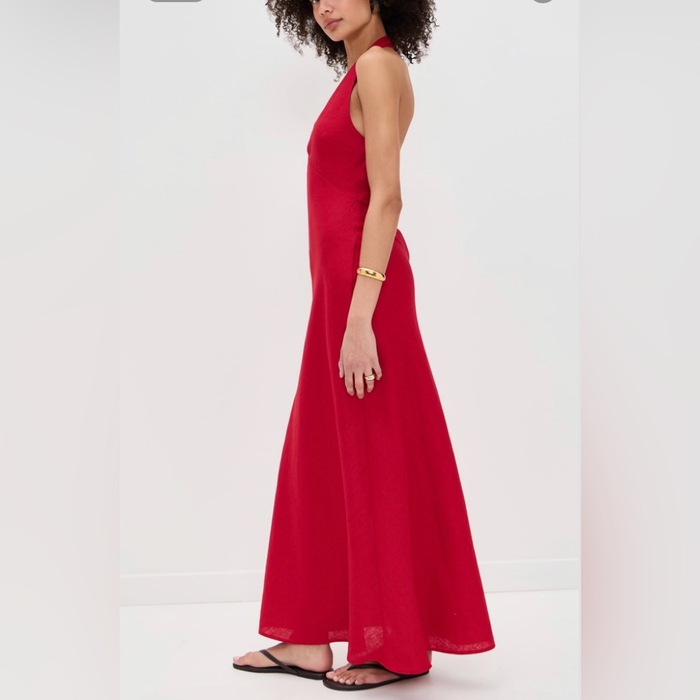 NWT Reformation Delilah linen halter maxi dress - Picture 4 of 11